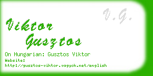 viktor gusztos business card